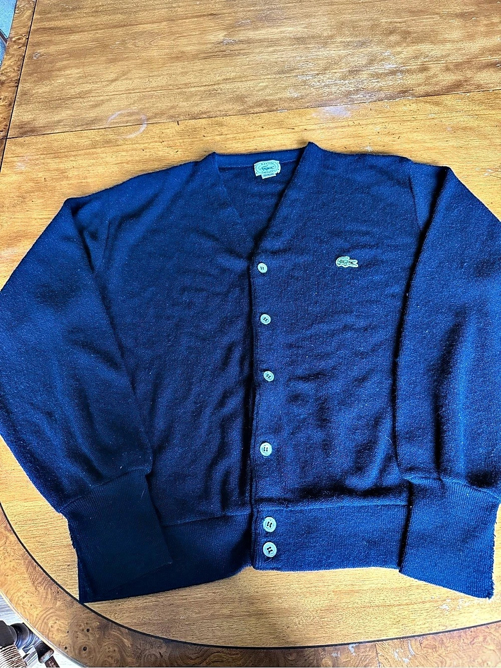 Vintage preppy Lacoste Blue Cardigan